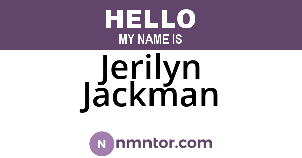 Jerilyn Jackman
