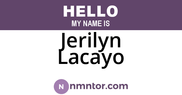 Jerilyn Lacayo