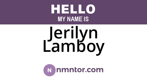 Jerilyn Lamboy