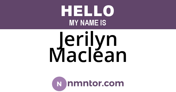 Jerilyn Maclean