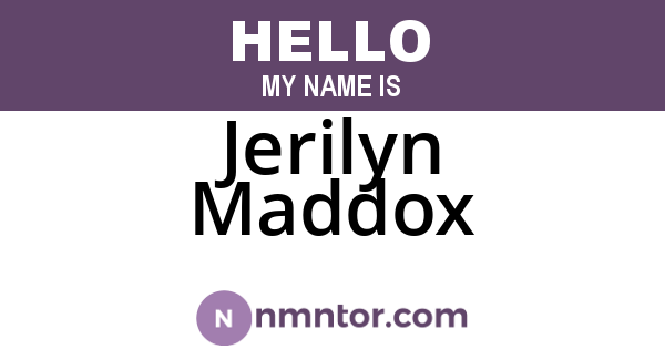 Jerilyn Maddox