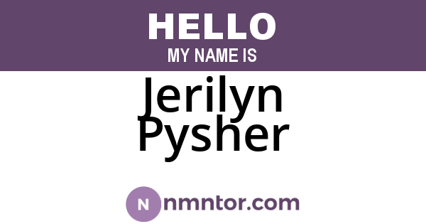 Jerilyn Pysher