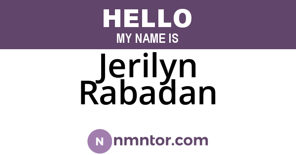 Jerilyn Rabadan