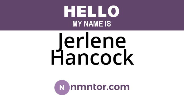 Jerlene Hancock