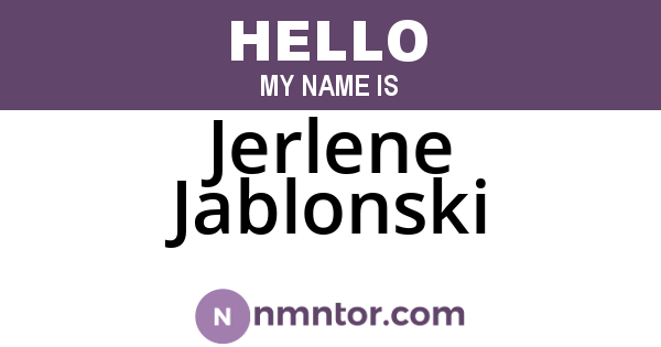 Jerlene Jablonski