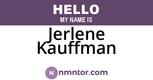 Jerlene Kauffman