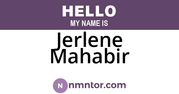 Jerlene Mahabir