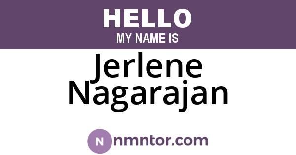 Jerlene Nagarajan