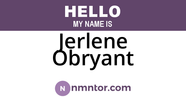 Jerlene Obryant