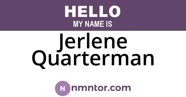 Jerlene Quarterman