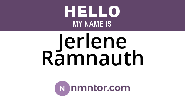 Jerlene Ramnauth