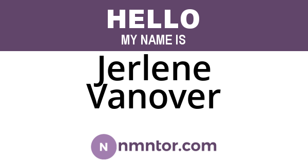 Jerlene Vanover