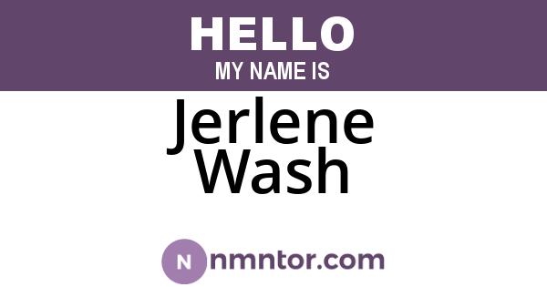 Jerlene Wash