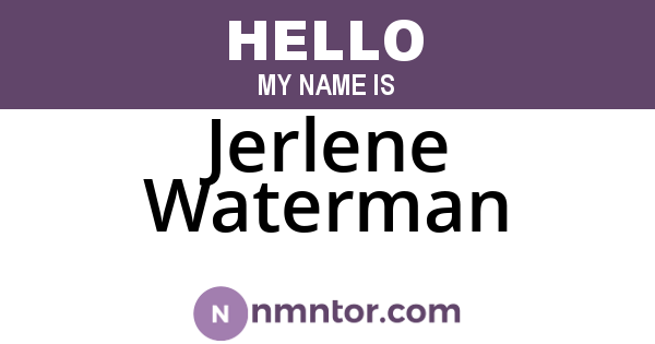 Jerlene Waterman