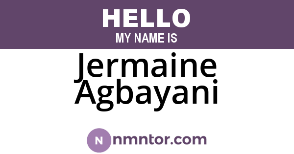 Jermaine Agbayani