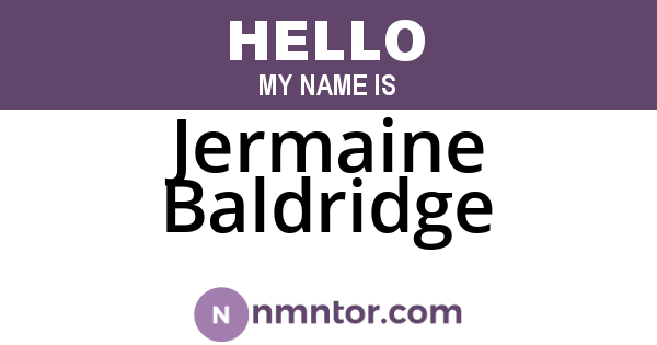 Jermaine Baldridge