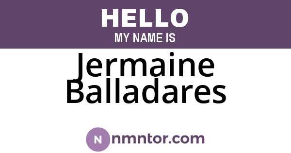 Jermaine Balladares