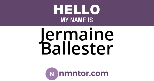 Jermaine Ballester