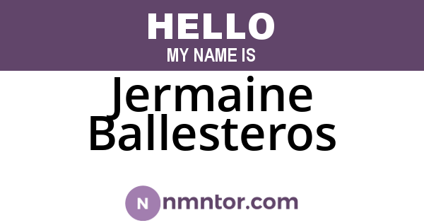 Jermaine Ballesteros
