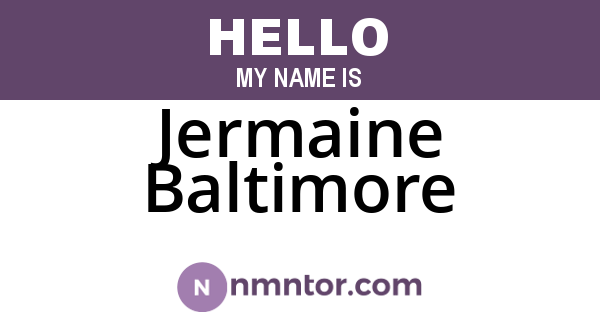 Jermaine Baltimore