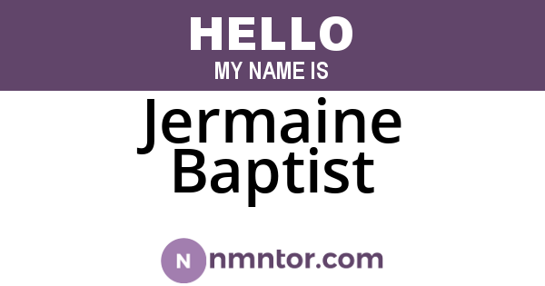 Jermaine Baptist