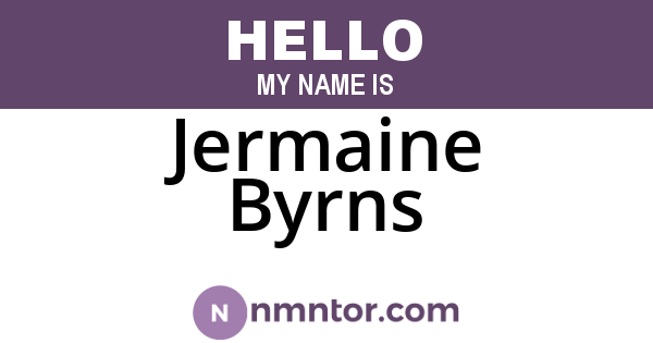 Jermaine Byrns