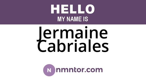 Jermaine Cabriales