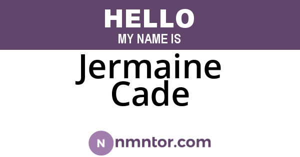 Jermaine Cade