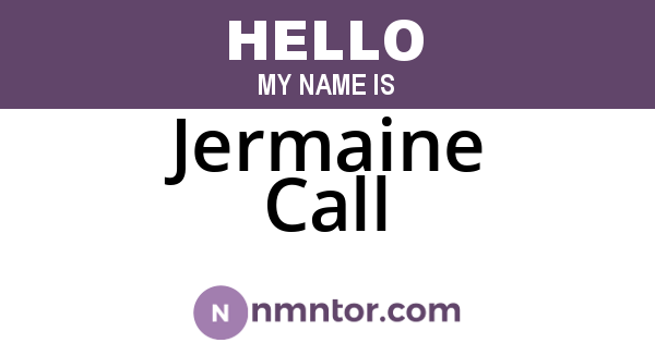 Jermaine Call