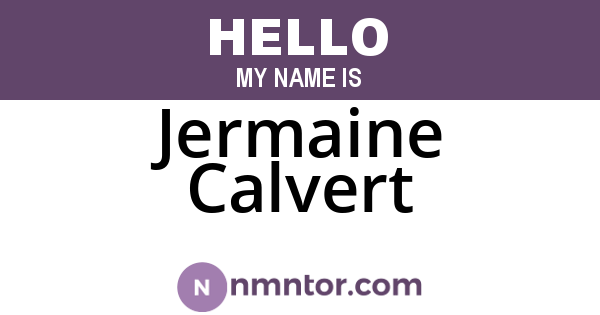 Jermaine Calvert