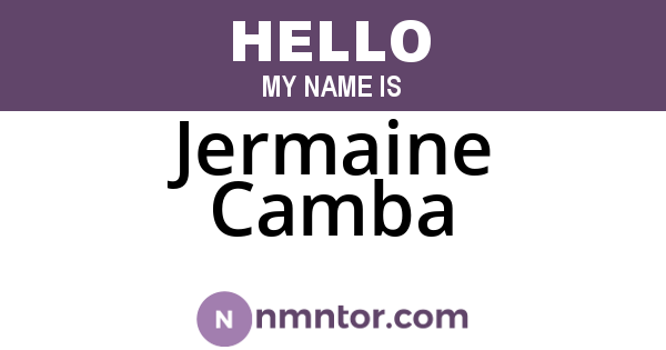Jermaine Camba