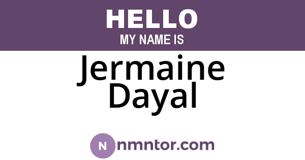 Jermaine Dayal