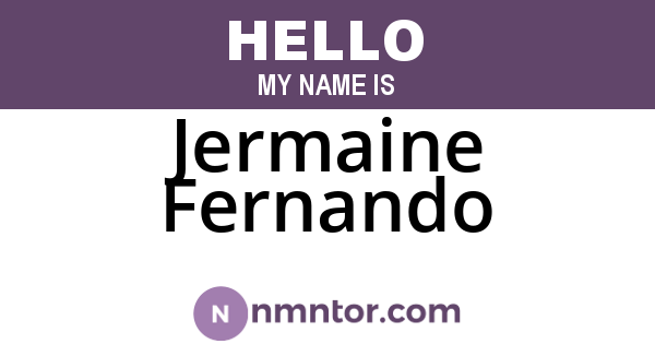 Jermaine Fernando