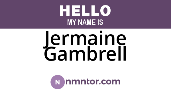 Jermaine Gambrell