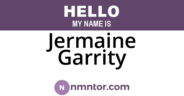Jermaine Garrity