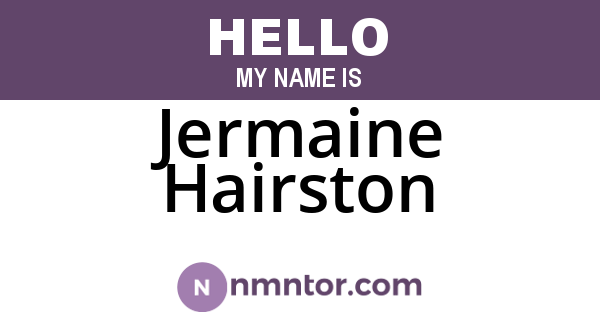 Jermaine Hairston