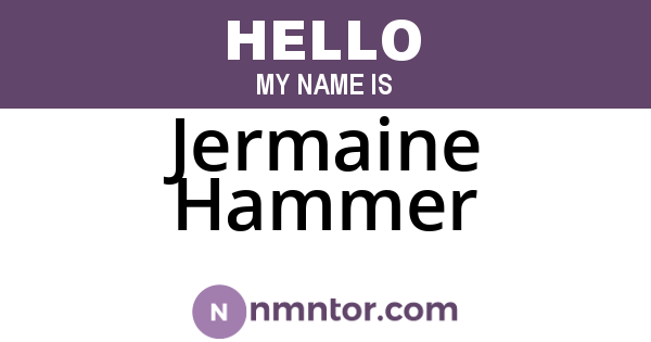 Jermaine Hammer