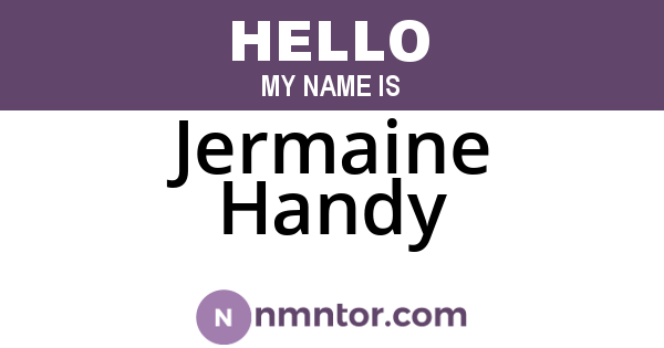 Jermaine Handy