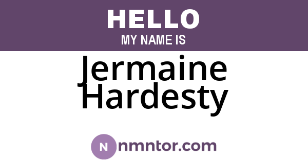 Jermaine Hardesty