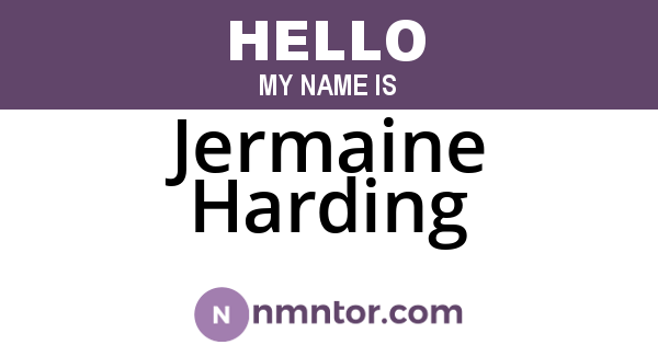 Jermaine Harding