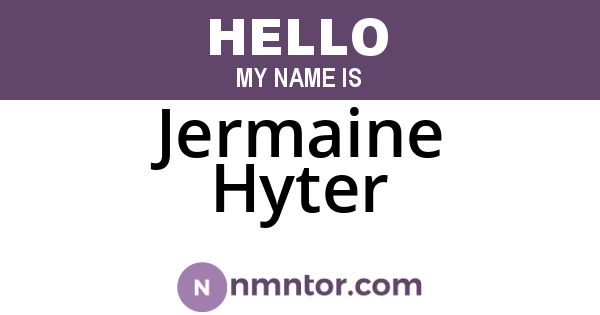 Jermaine Hyter