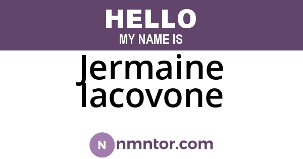 Jermaine Iacovone