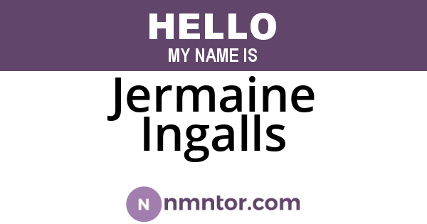 Jermaine Ingalls