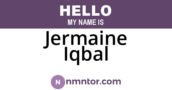 Jermaine Iqbal