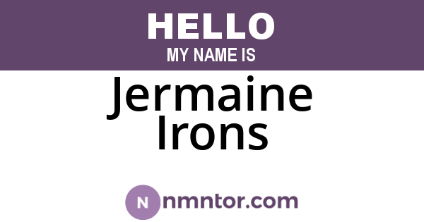Jermaine Irons
