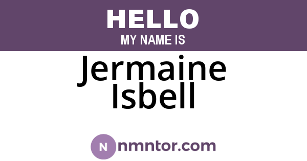 Jermaine Isbell