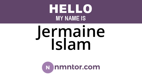 Jermaine Islam