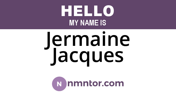 Jermaine Jacques