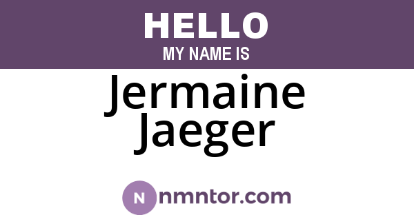 Jermaine Jaeger