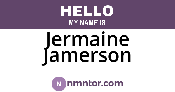 Jermaine Jamerson